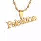 Palestine in English Pendant Necklace, Palestinian Jewelry, Middle Eastern Necklace, Cultural Necklace, Heritage Jewelry, Palestinian Pride, Symbolic Necklace, Fashionable Necklace, Trendy Necklace, Statement Necklace, Unisex Necklace, Handmade Necklace, Elegant Necklace, Identity Jewelry, Support Palestine, Artistic Jewelry, English Script Necklace, Pendant Necklace, Patriotic Jewelry, Unique Necklace,